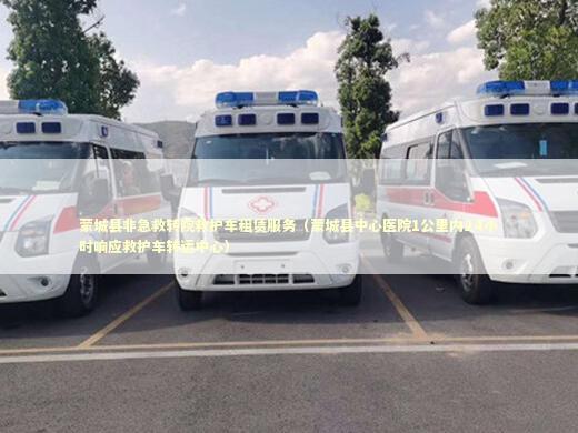 蒙城县非急救转院救护车租赁服务（蒙城县中心医院1公里内24小时响应救护车转运中心）